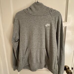 Nike Women’s Gray Mockneck Hoodie Sweatshirt